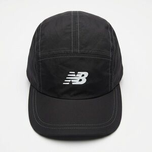 New Balance Black Running Hat Reflective Logo Lightweight Adjustable Cap